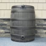 Dark gray rain barrel